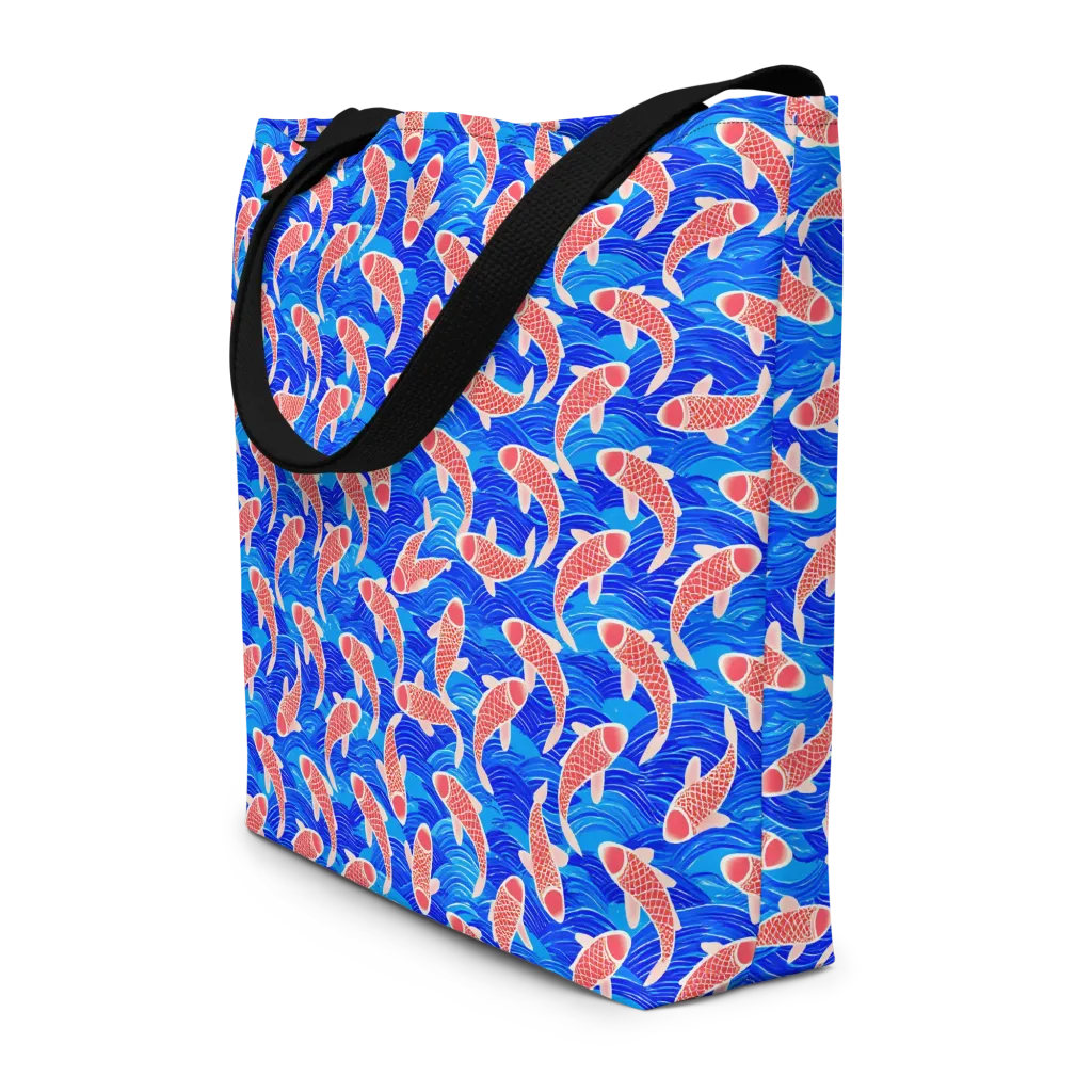 Cobalt Current on Large Tote Bag W/ Pocket — Print file