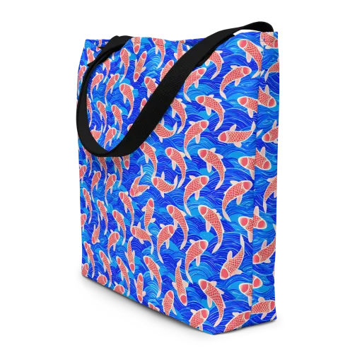 Cobalt Current on a Large Tote Bag W/ Pocket