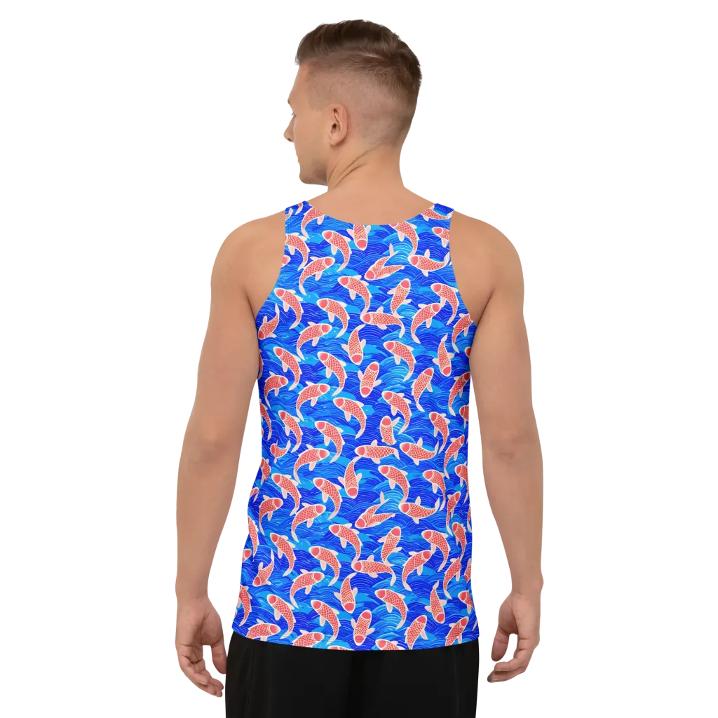 Cobalt Current on Men's Tank Top — Back print