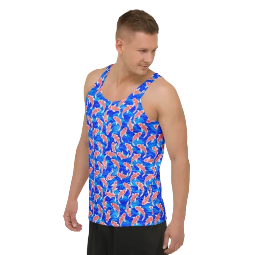 Cobalt Current on a Men's Tank Top
