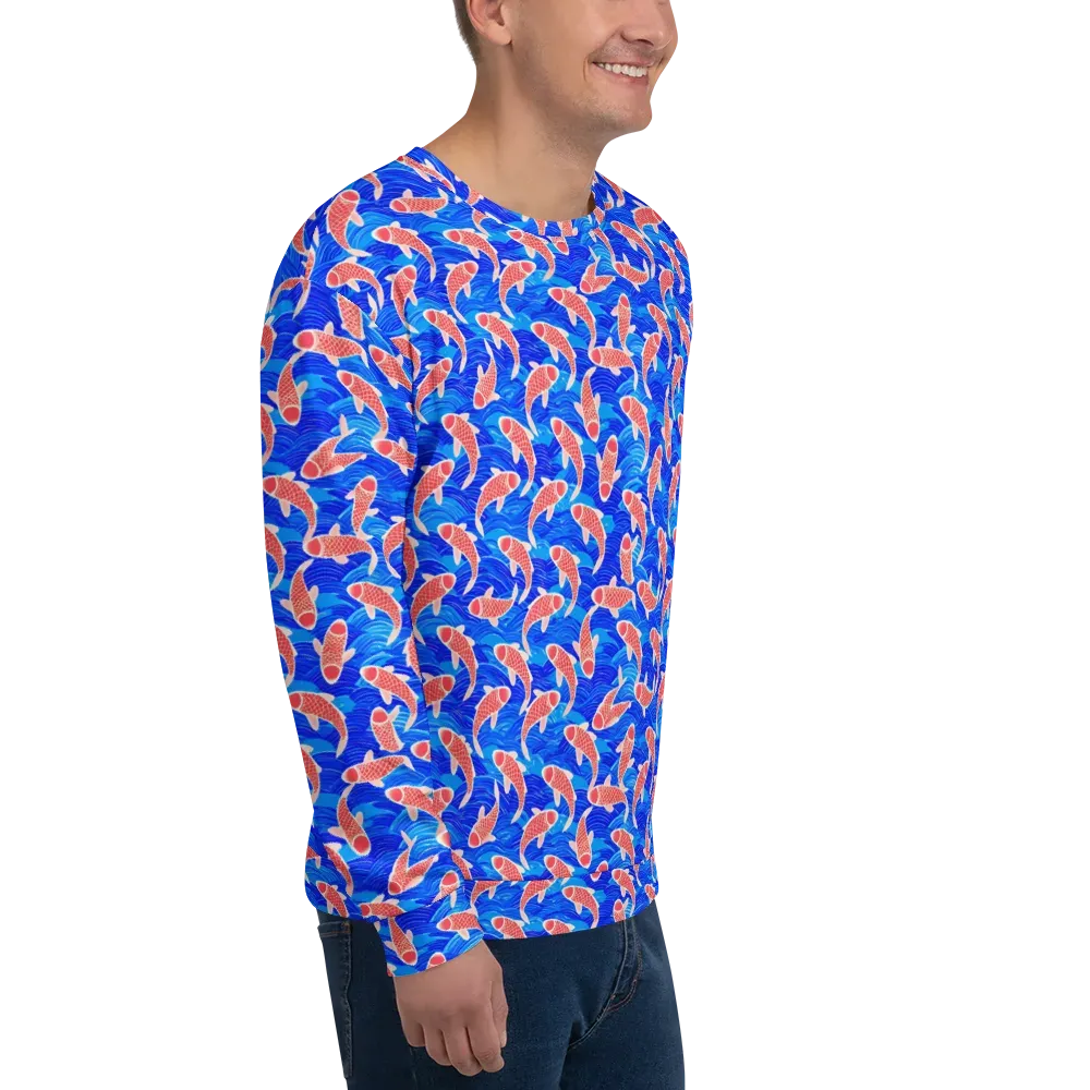 Cobalt Current on Sweatshirt — Right Front