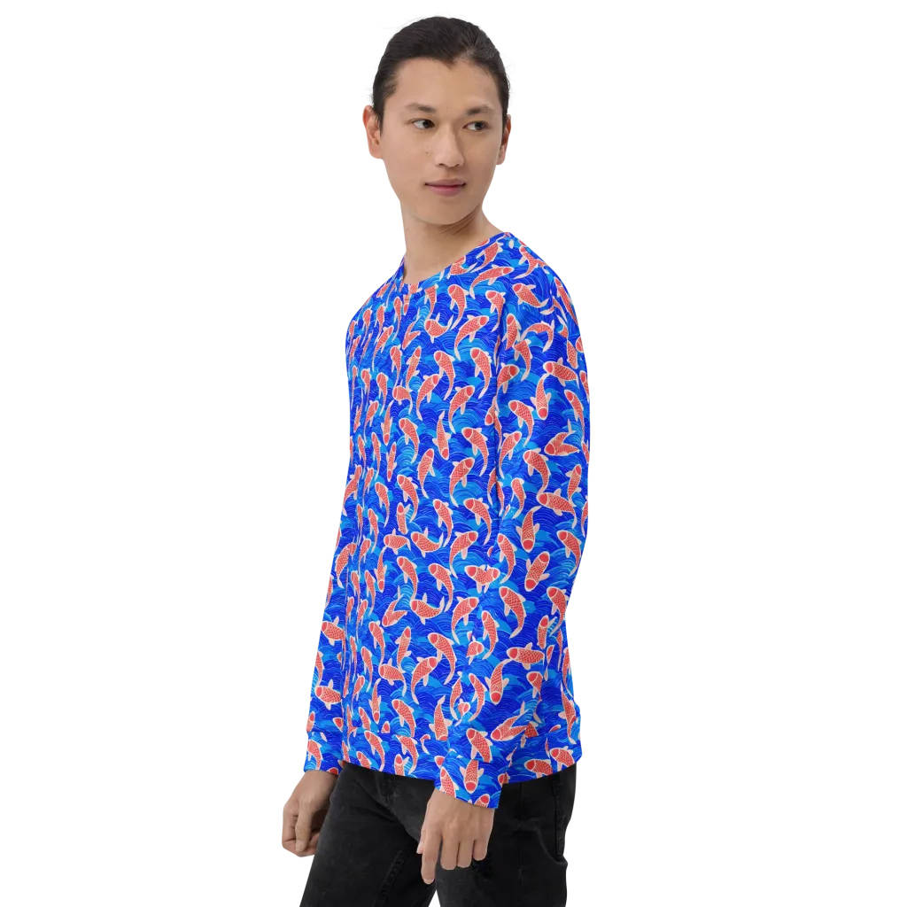 Cobalt Current on Sweatshirt — Left sleeve