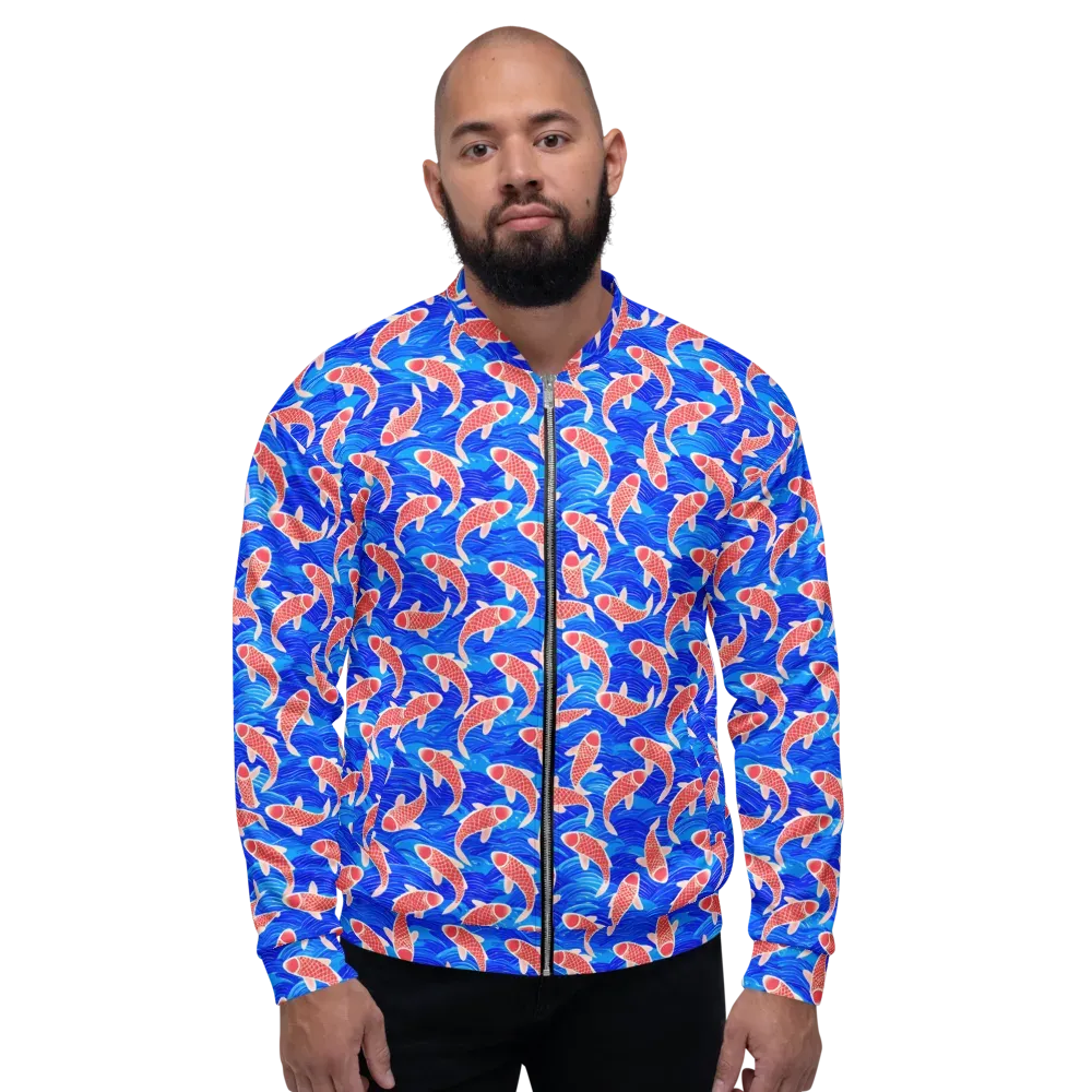 Cobalt Current on Bomber Jacket — Front