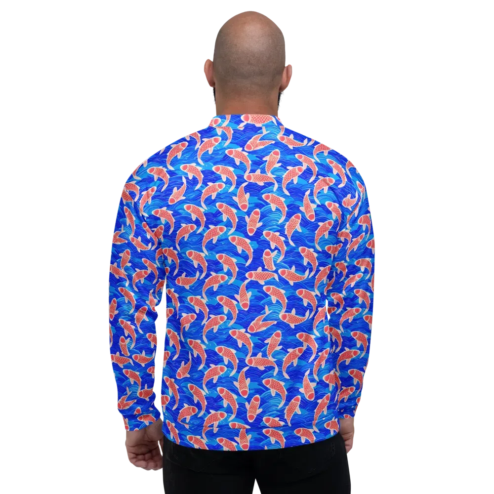 Cobalt Current on Bomber Jacket — Back