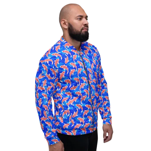 Cobalt Current on a Bomber Jacket