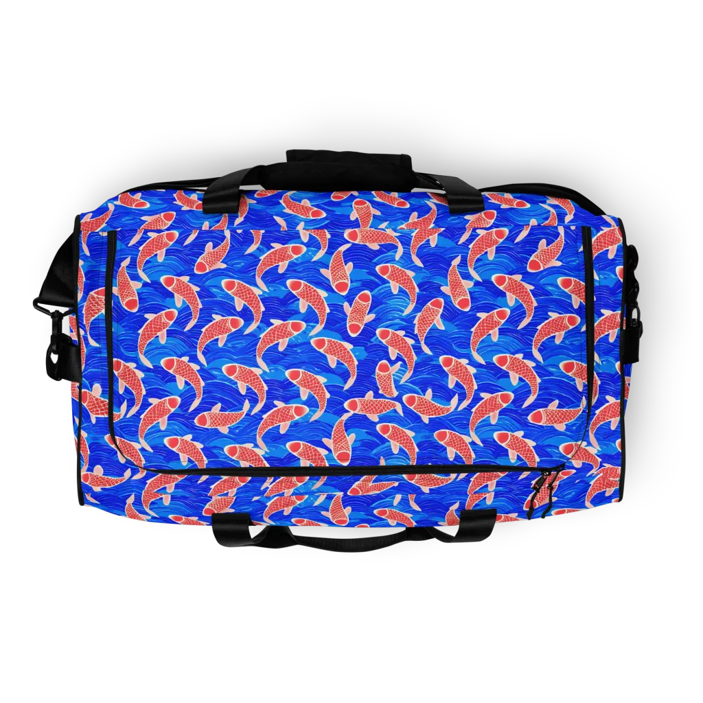 Cobalt Current on Duffle Bag — Top print