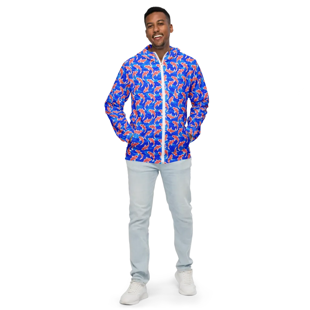Cobalt Current on Men's Windbreaker — Front