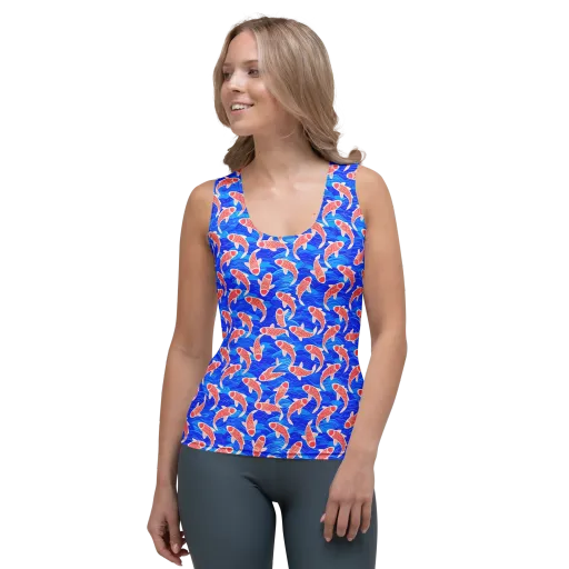 Cobalt Current on a Women's Tank Top