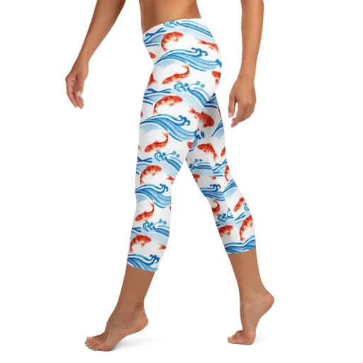 Waves of Fortune on a Capri Leggings