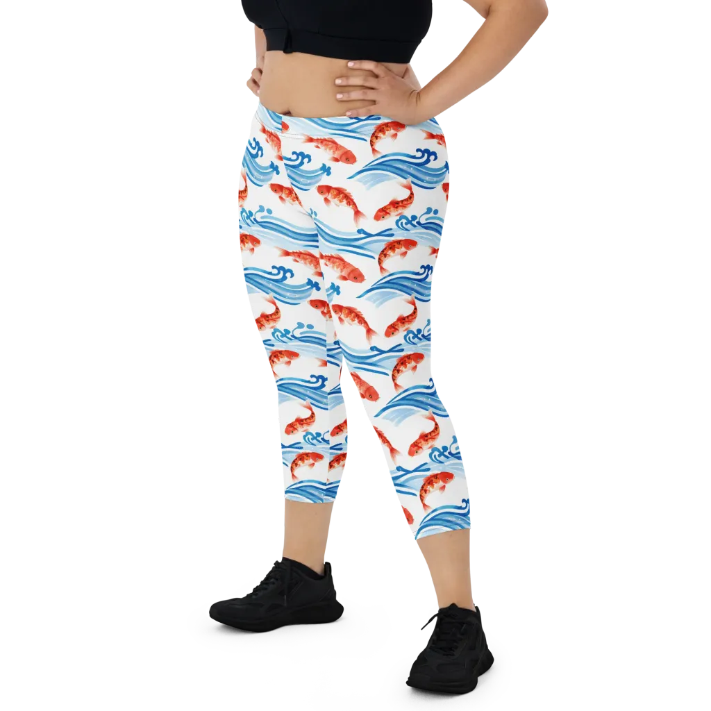 Waves of Fortune on Capri Leggings — Print file