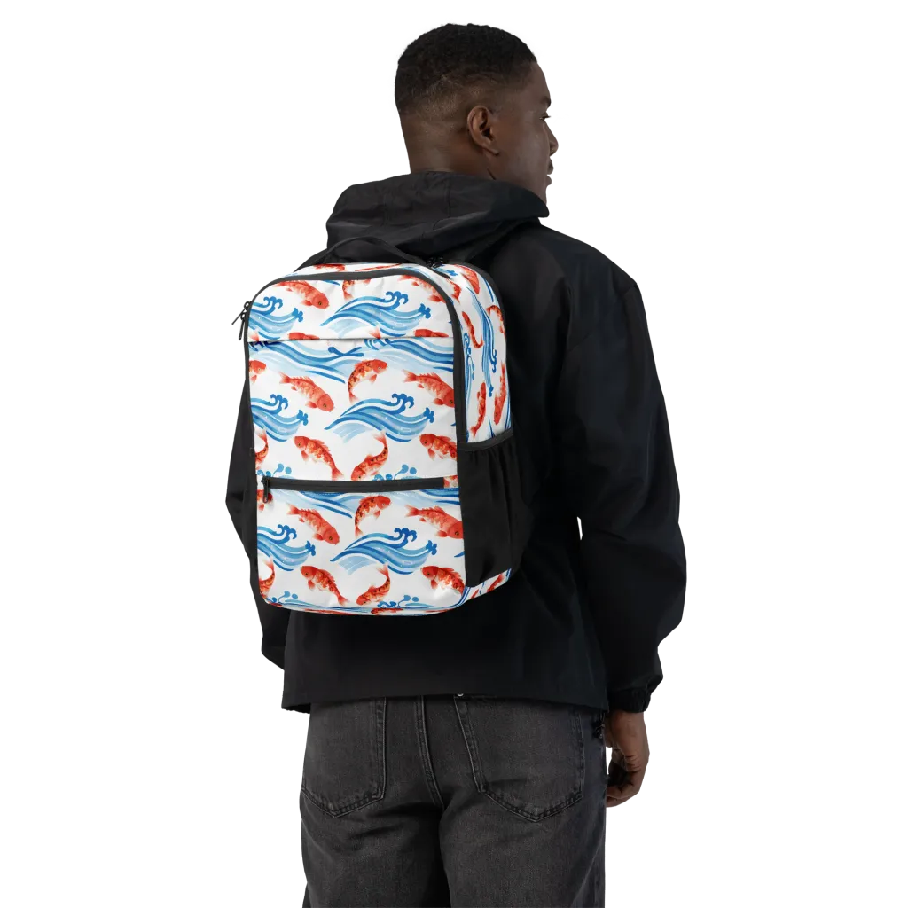 Waves of Fortune on Utility Backpack — Back