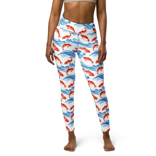 Waves of Fortune on a Yoga Leggings