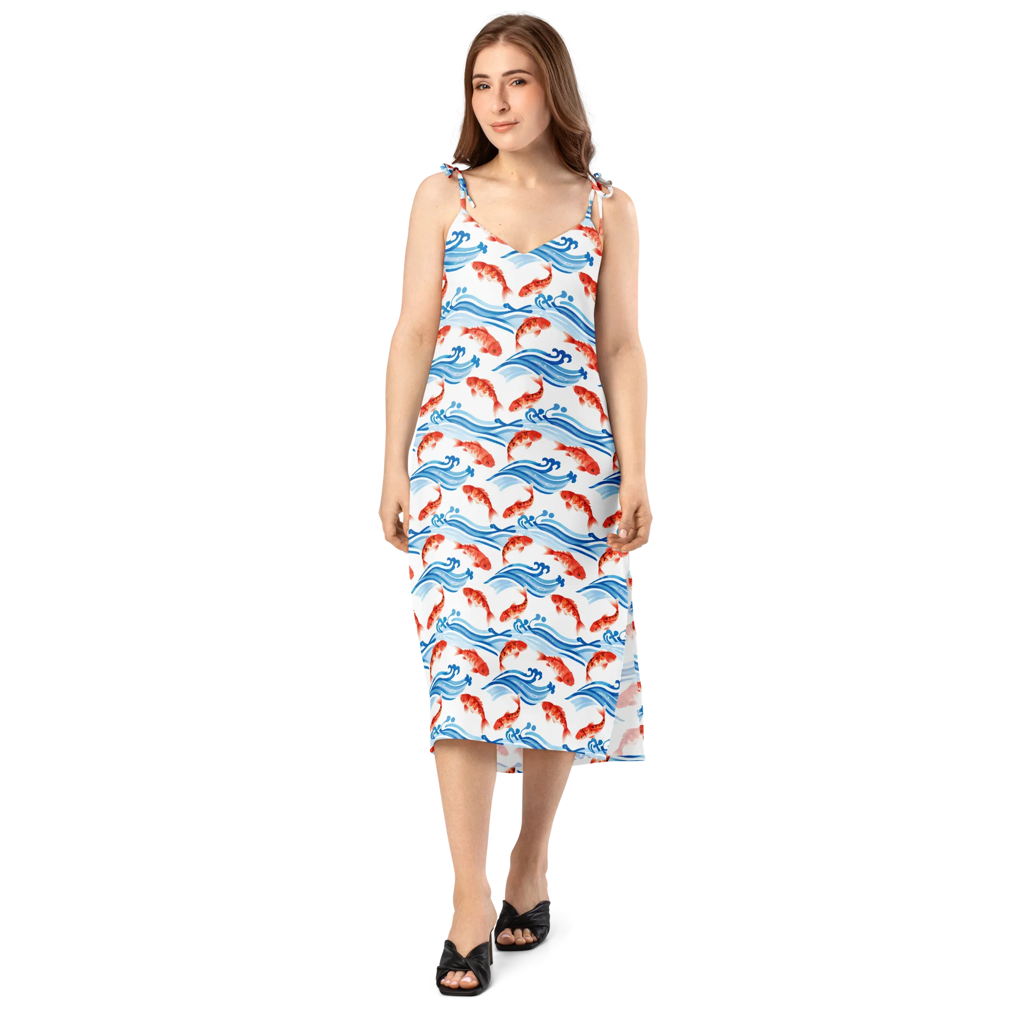 Waves of Fortune on Slip Dress — Front