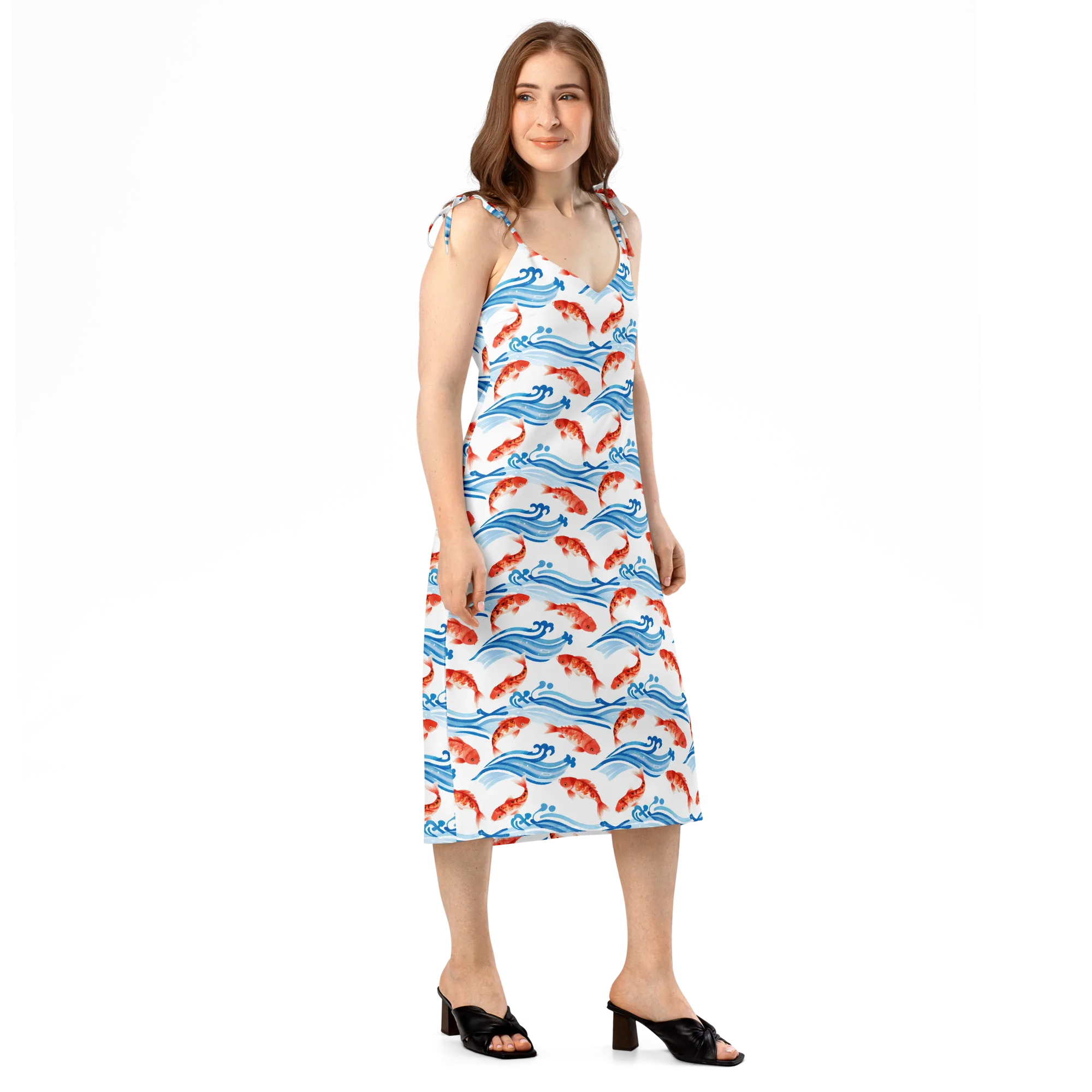 Waves of Fortune on Slip Dress — Right Front