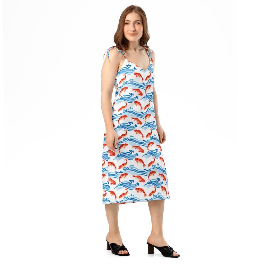 Waves of Fortune on Slip Dress — Right Front