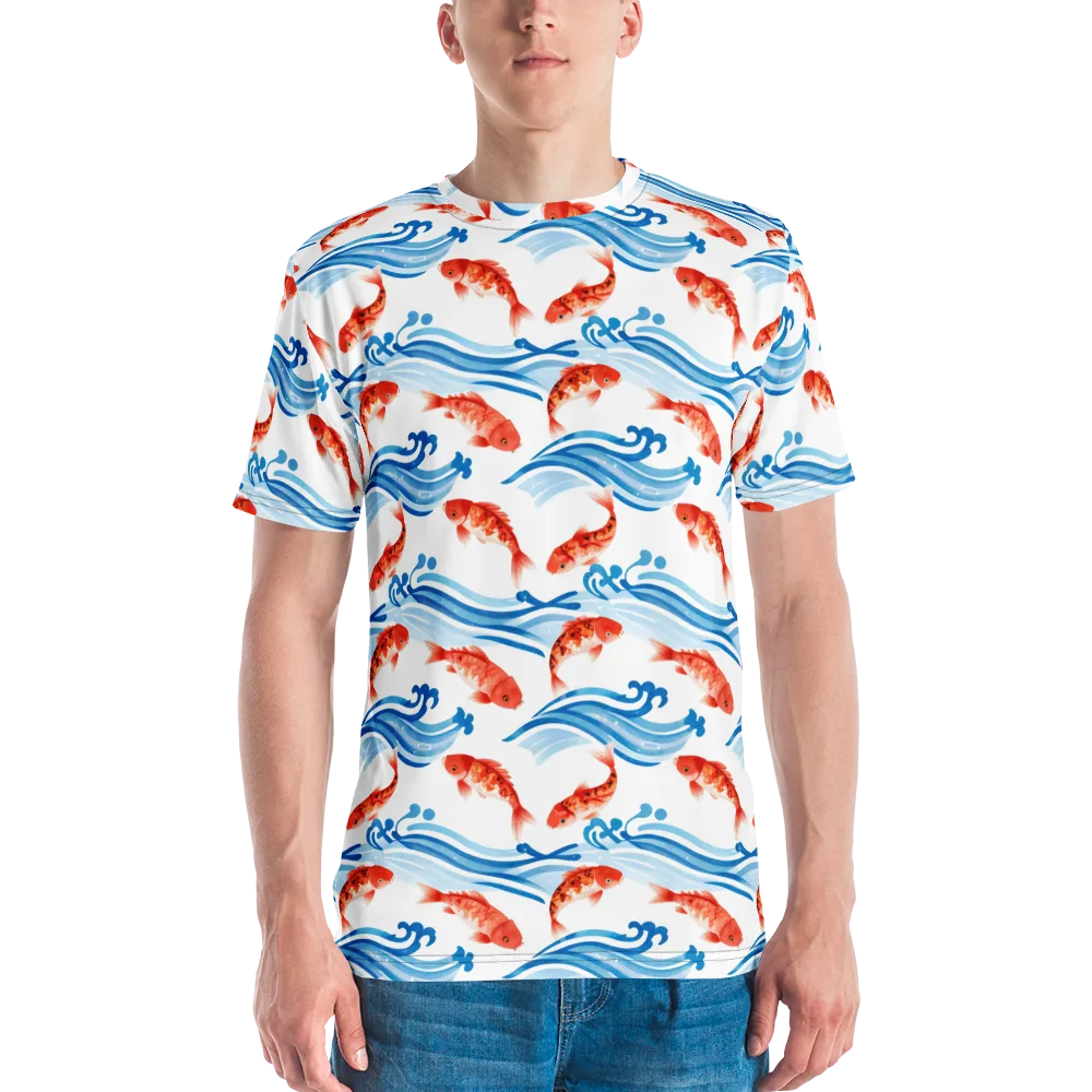 Waves of Fortune on Men's Crew Neck T-Shirt — Front