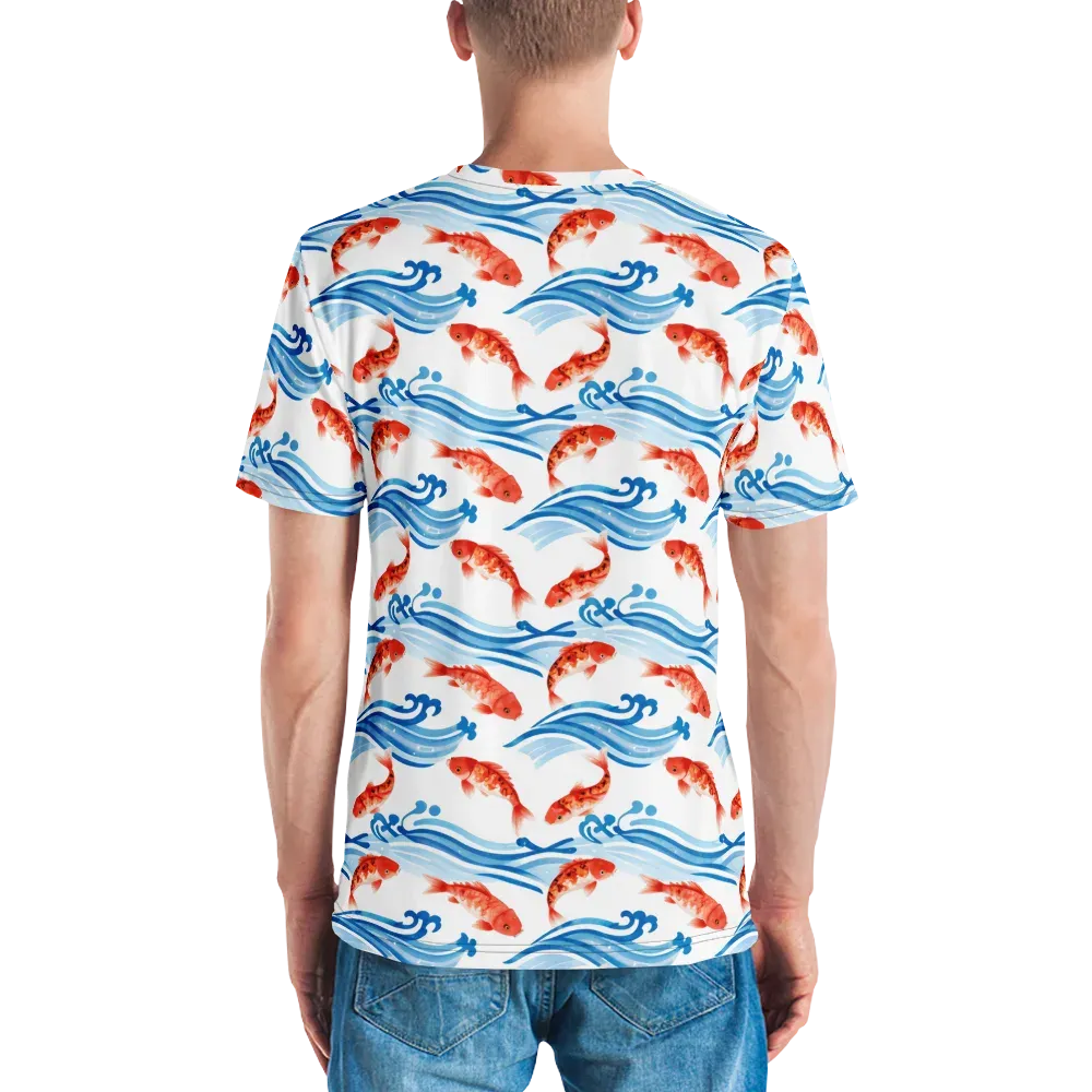 Waves of Fortune on Men's Crew Neck T-Shirt — Back