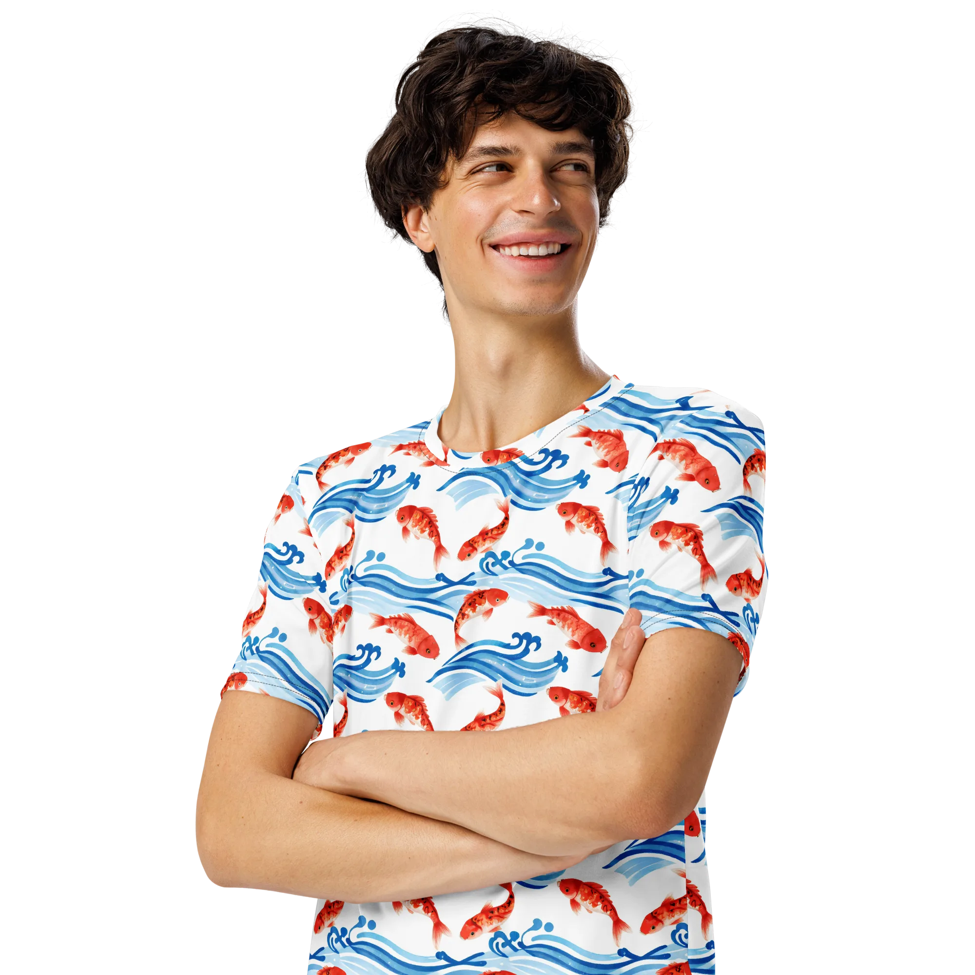 Waves of Fortune on Men's Crew Neck T-Shirt — Front print
