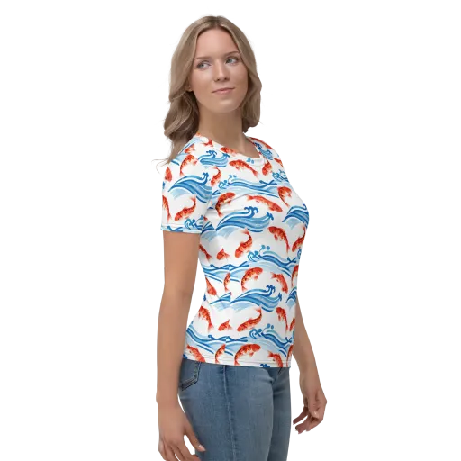 Waves of Fortune on a Women's Crew Neck T-Shirt