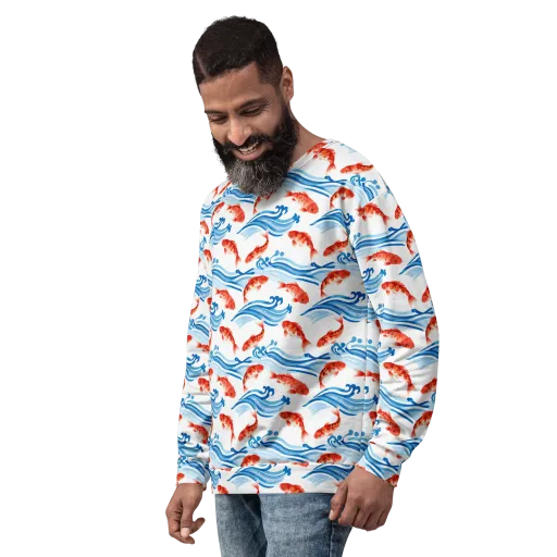 Waves of Fortune on a Sweatshirt
