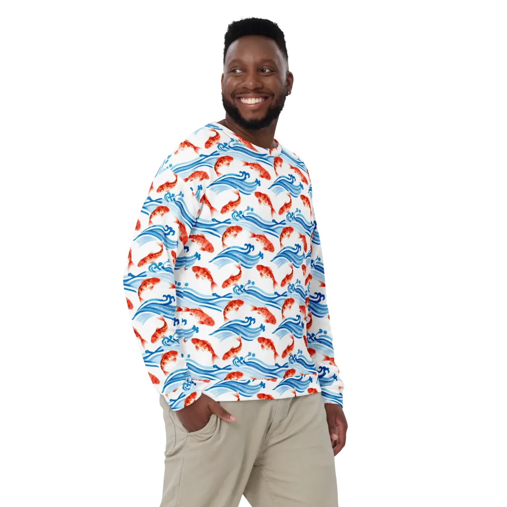 Waves of Fortune on Sweatshirt — Front print