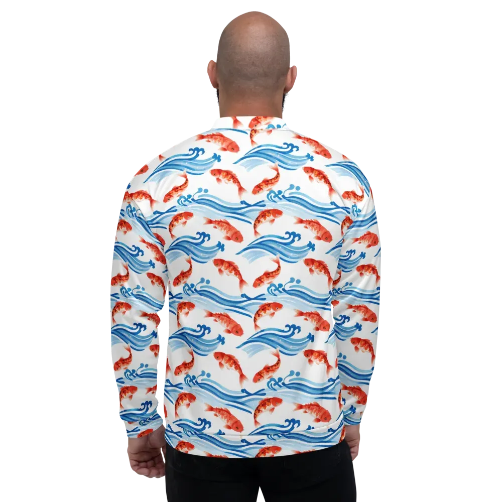Waves of Fortune on Bomber Jacket — Back