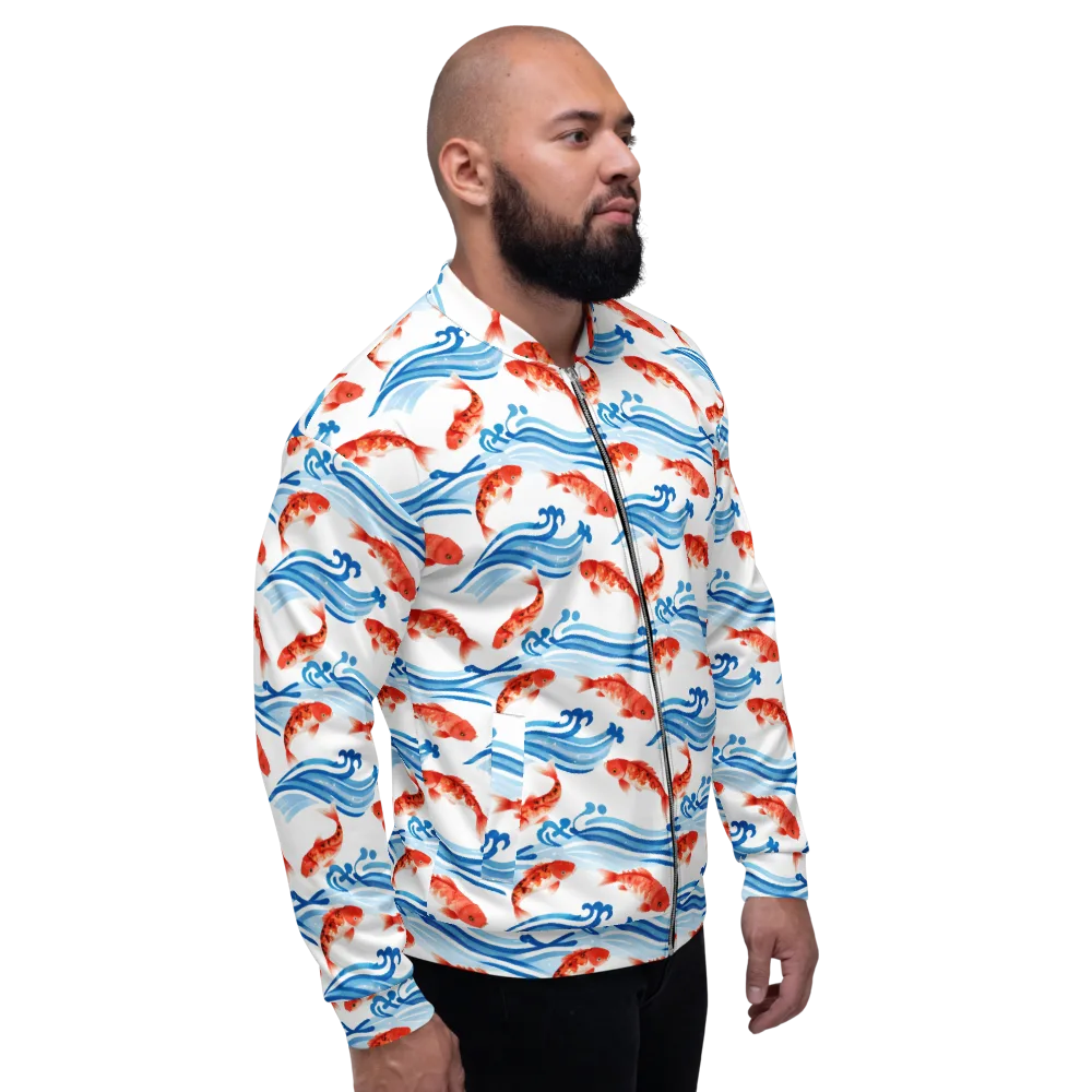 Waves of Fortune on Bomber Jacket — Back print