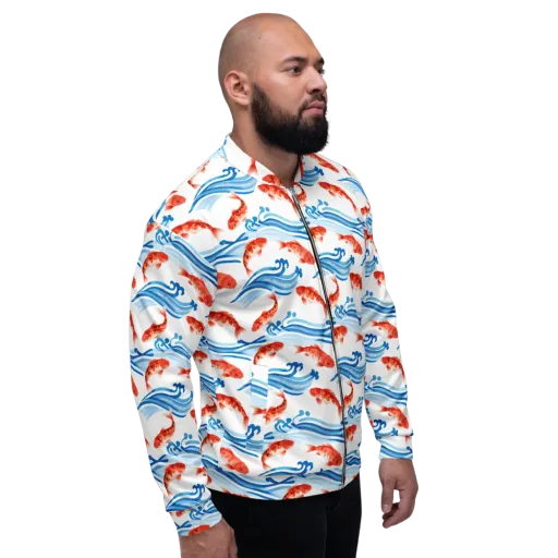 Waves of Fortune on a Bomber Jacket