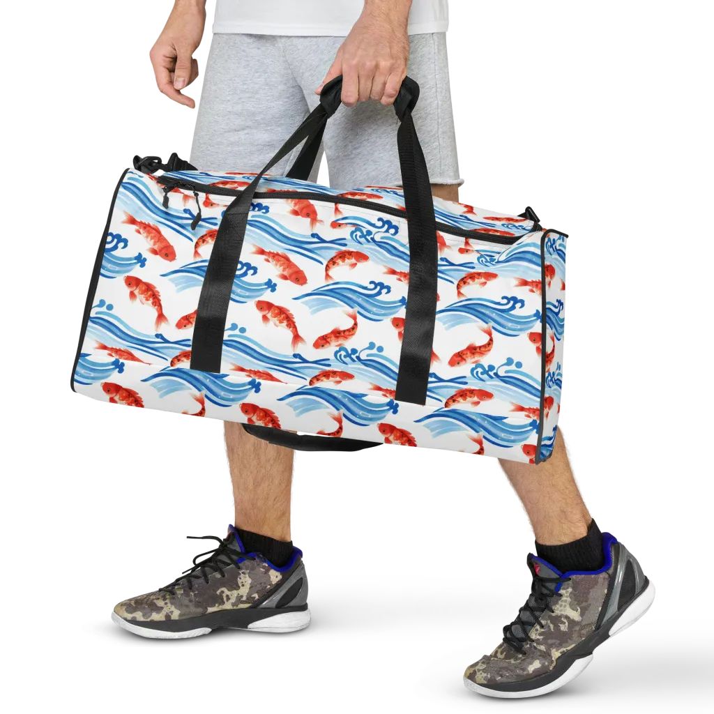 Waves of Fortune on Duffle Bag — Front print