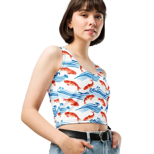 Waves of Fortune on a Crop Top