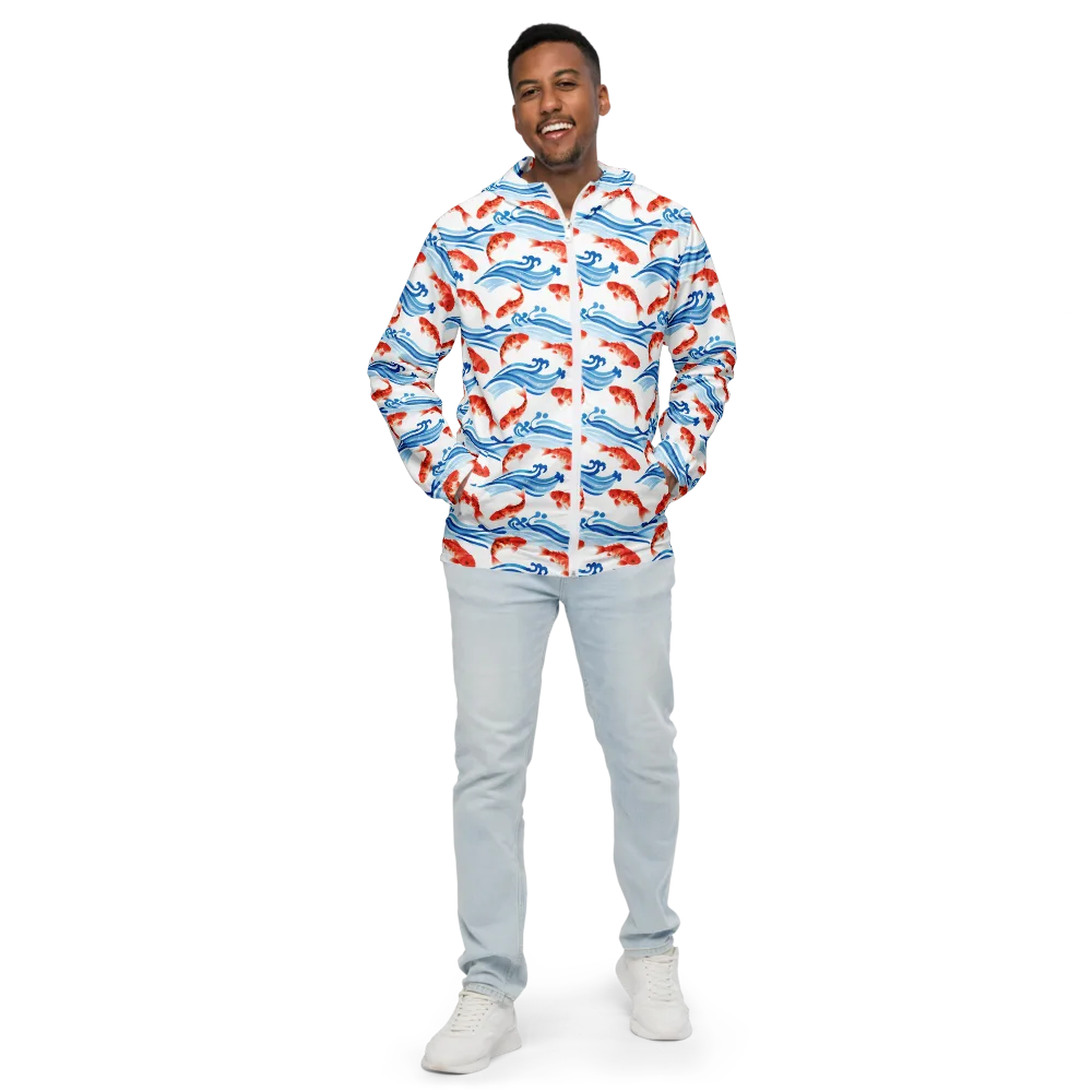 Waves of Fortune on Men's Windbreaker — Front