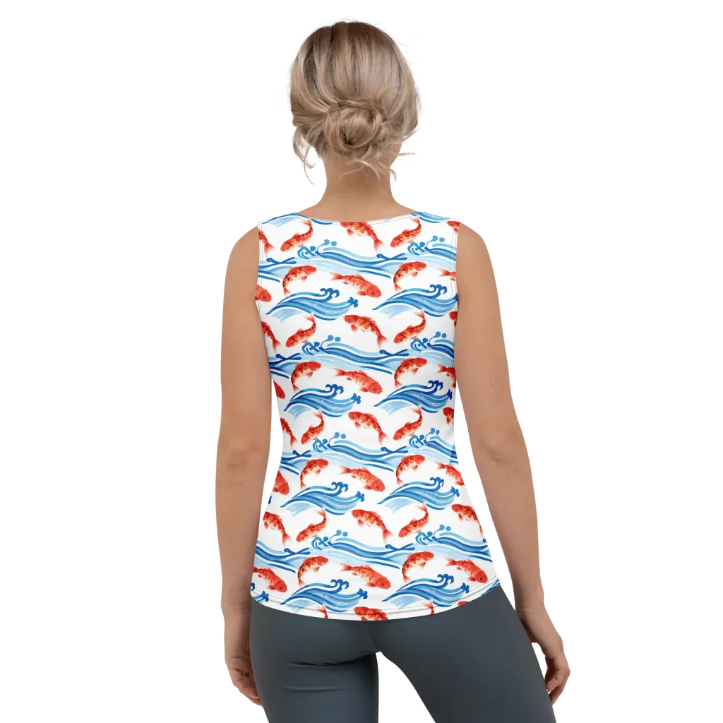 Waves of Fortune on Women's Tank Top — Back