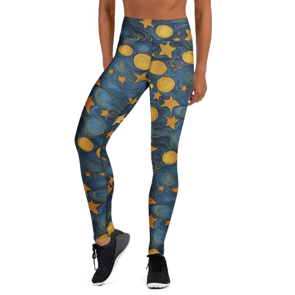 Gilded Galaxy on Yoga Leggings — Front
