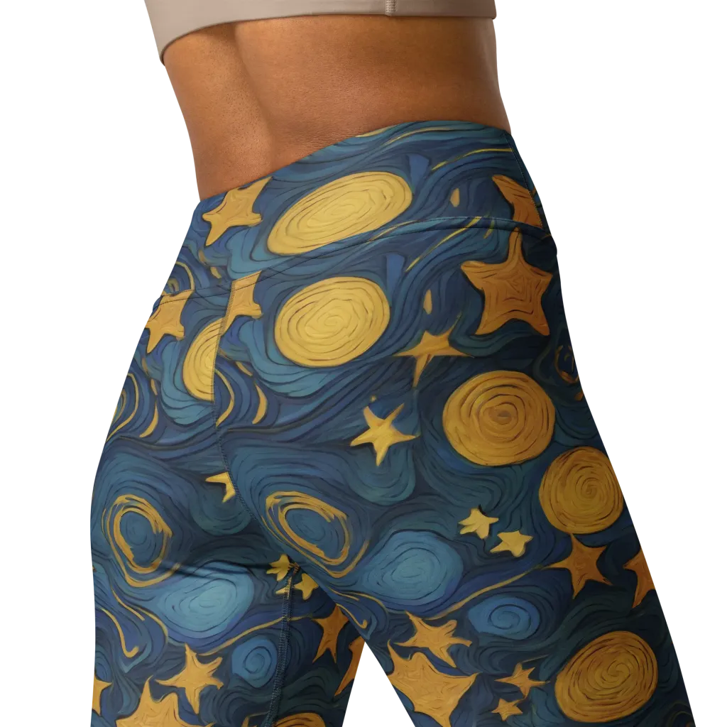 Gilded Galaxy on Yoga Leggings — Back 2