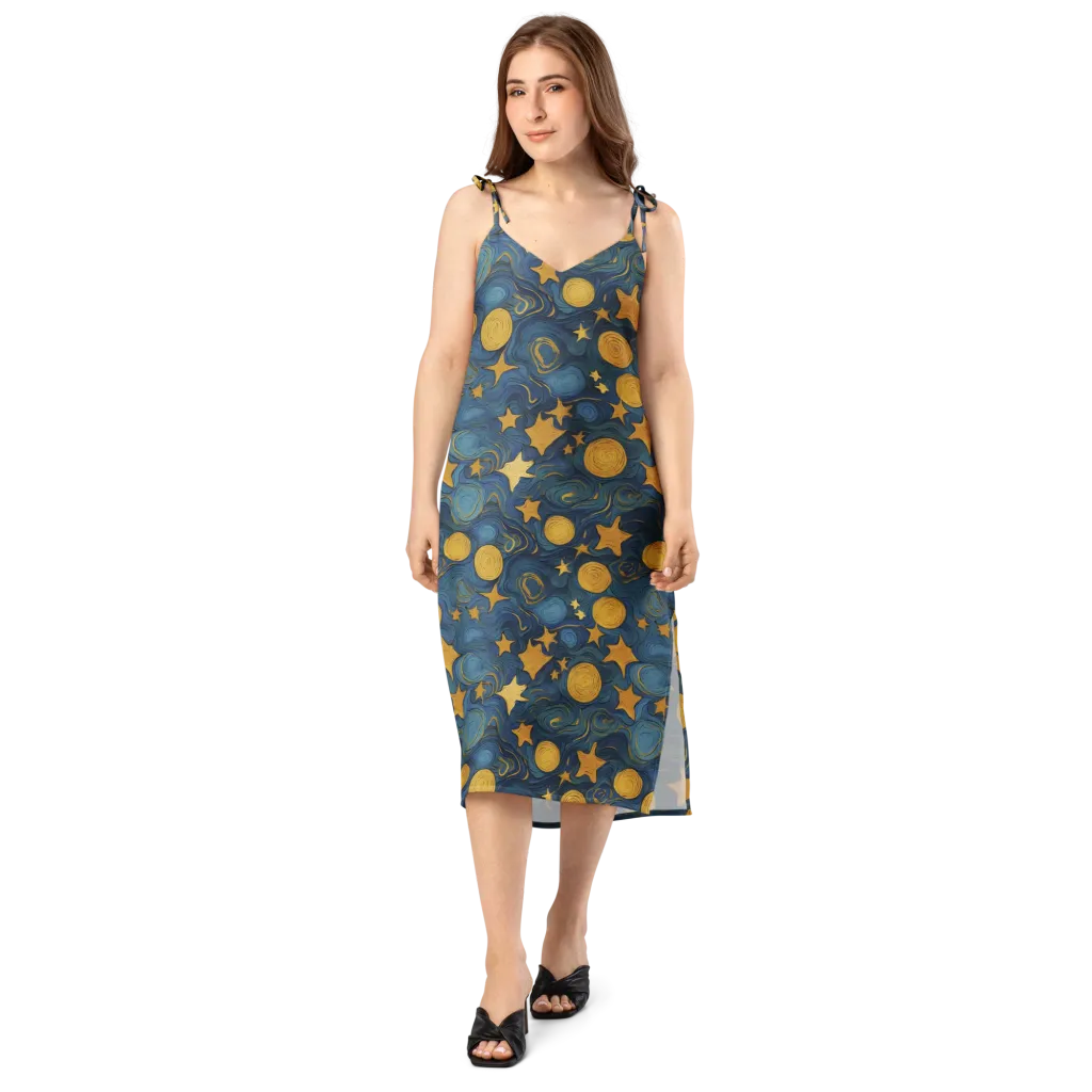 Gilded Galaxy on Slip Dress — Front