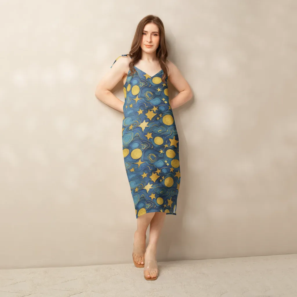 Gilded Galaxy on Slip Dress — Back print