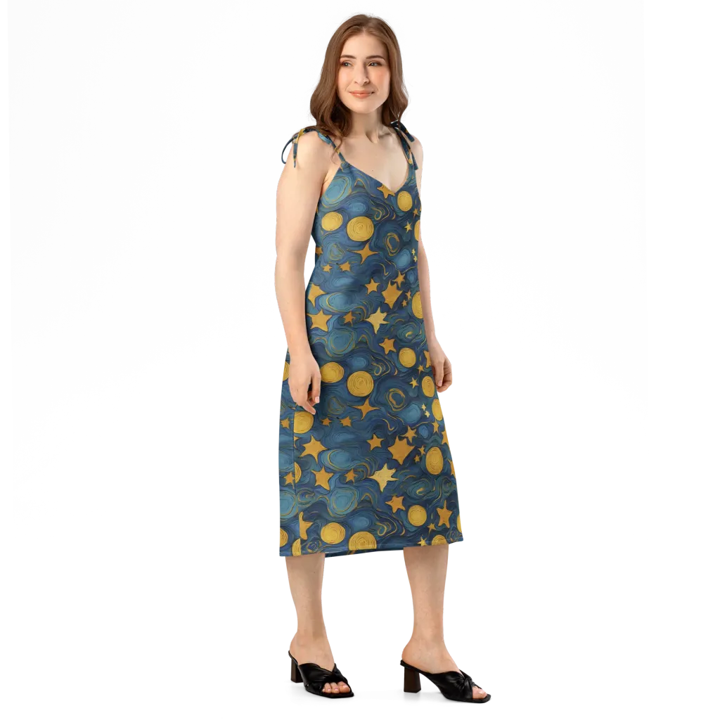 Gilded Galaxy on Slip Dress — Right Front