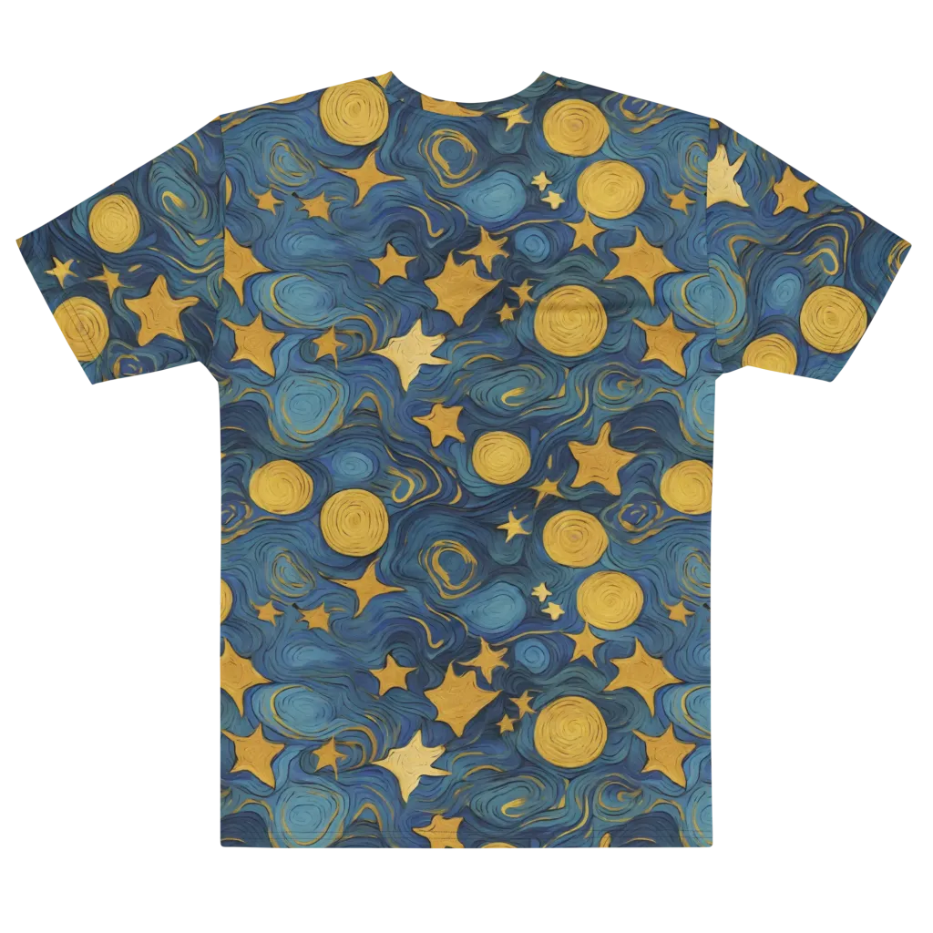 Gilded Galaxy on Men's Cotton Crew Neck T-Shirt — Front print