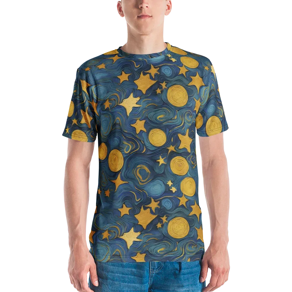 Gilded Galaxy on Men's Crew Neck T-Shirt — Front