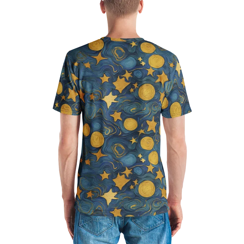Gilded Galaxy on Men's Crew Neck T-Shirt — Back