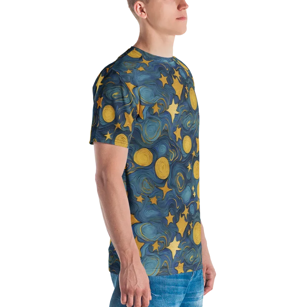 Gilded Galaxy on Men's Crew Neck T-Shirt — Right