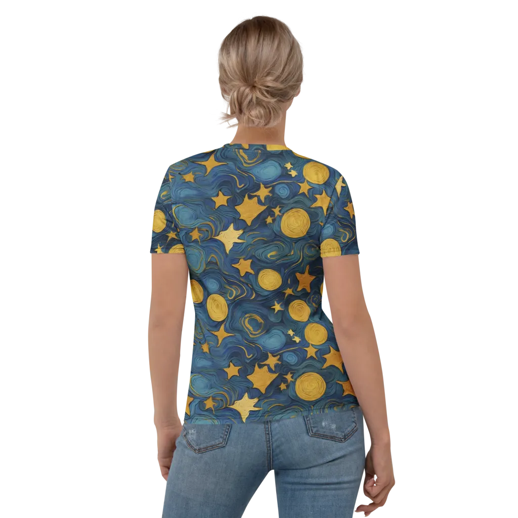 Gilded Galaxy on Women's Crew Neck T-Shirt — Back