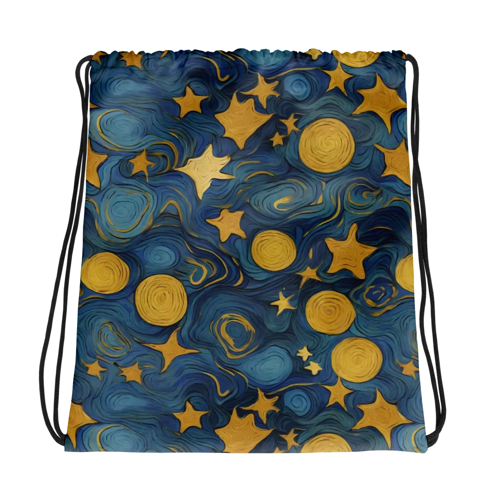 Gilded Galaxy on Drawstring Bag — Mockup