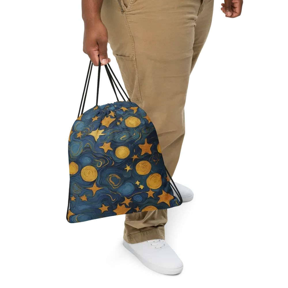 Gilded Galaxy on Drawstring Bag — Print file