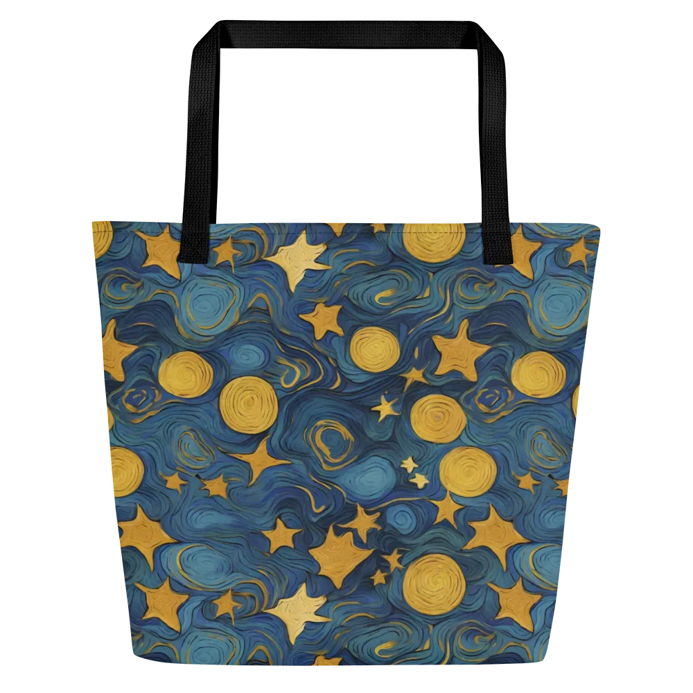 Gilded Galaxy on Large Tote Bag W/ Pocket — Front