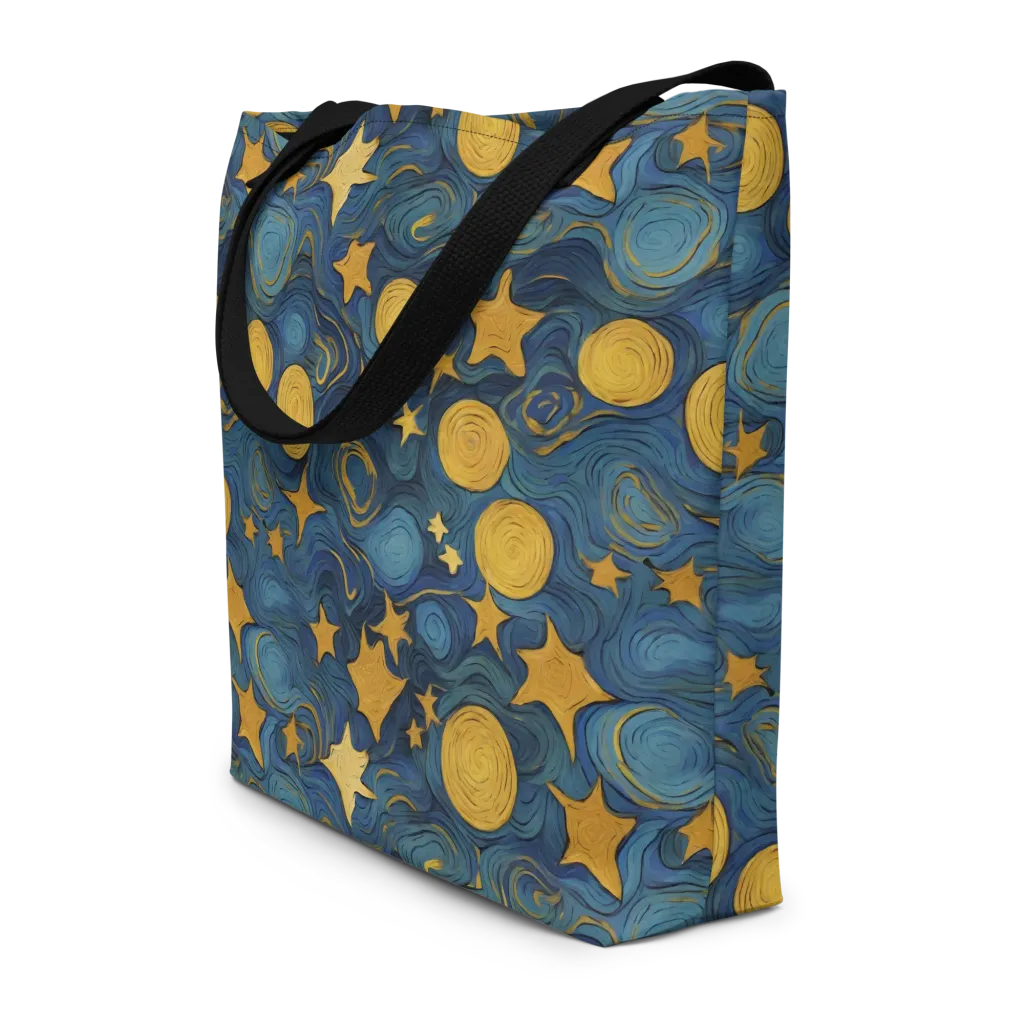 Gilded Galaxy on Large Tote Bag W/ Pocket — Print file
