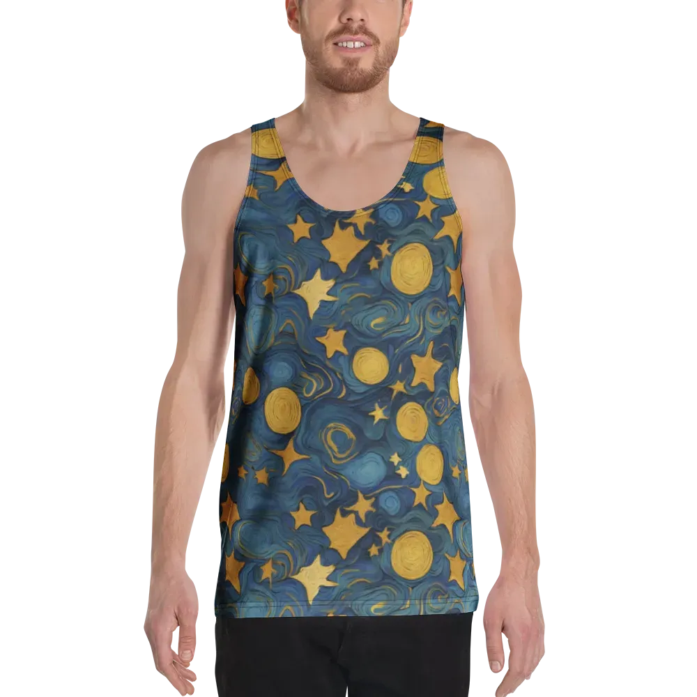 Gilded Galaxy on Men's Tank Top — Front