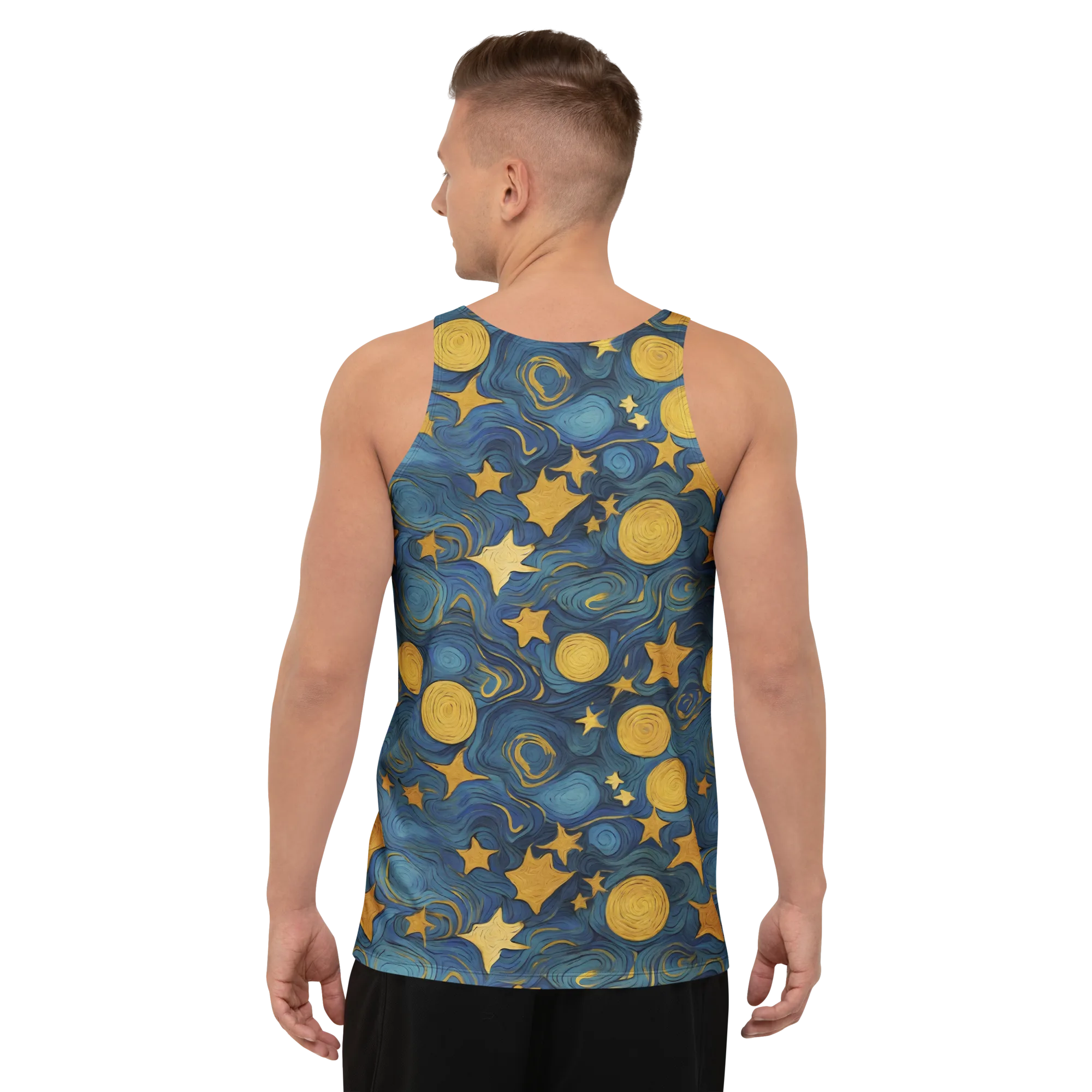 Gilded Galaxy on Men's Tank Top — Back print
