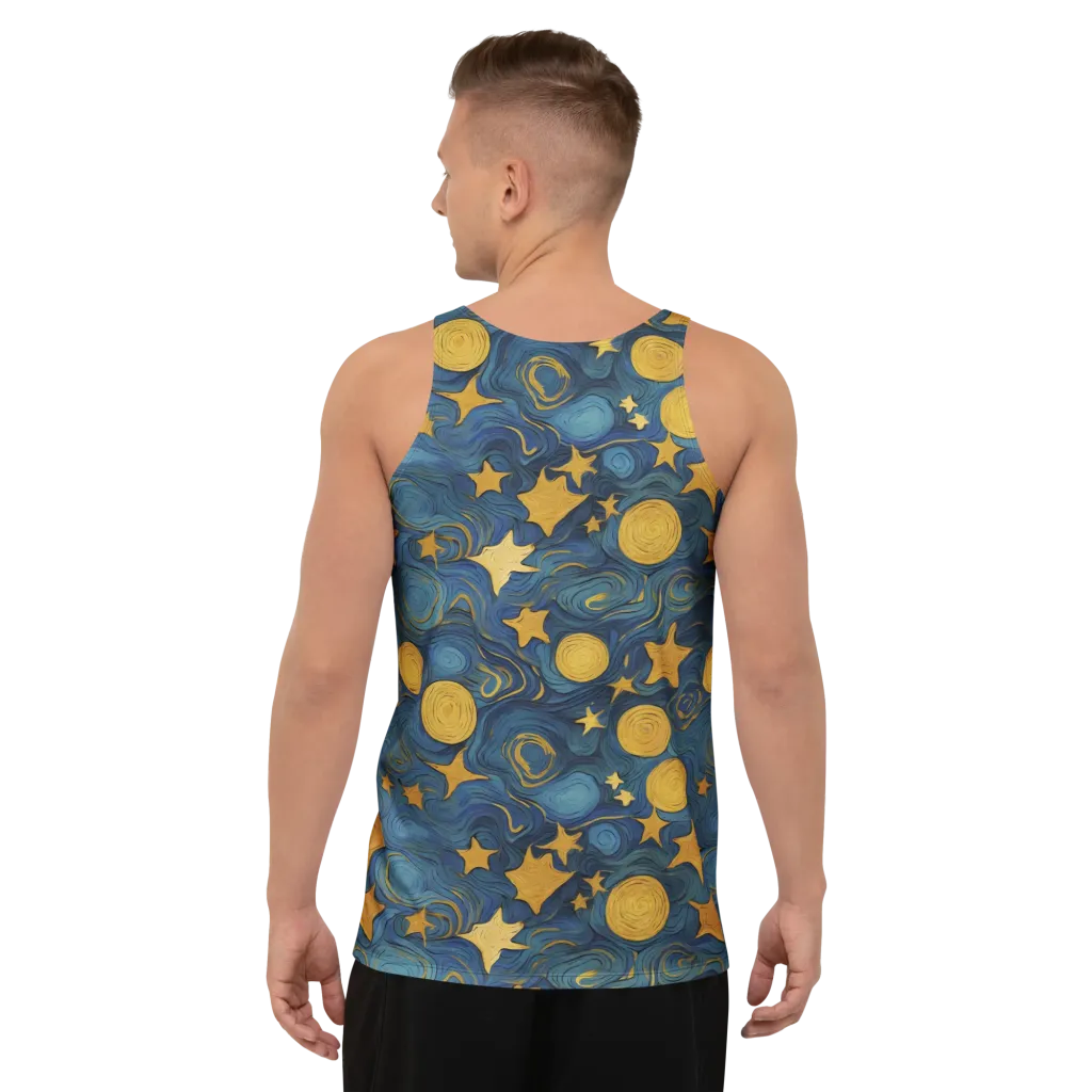 Gilded Galaxy on Men's Tank Top — Back print