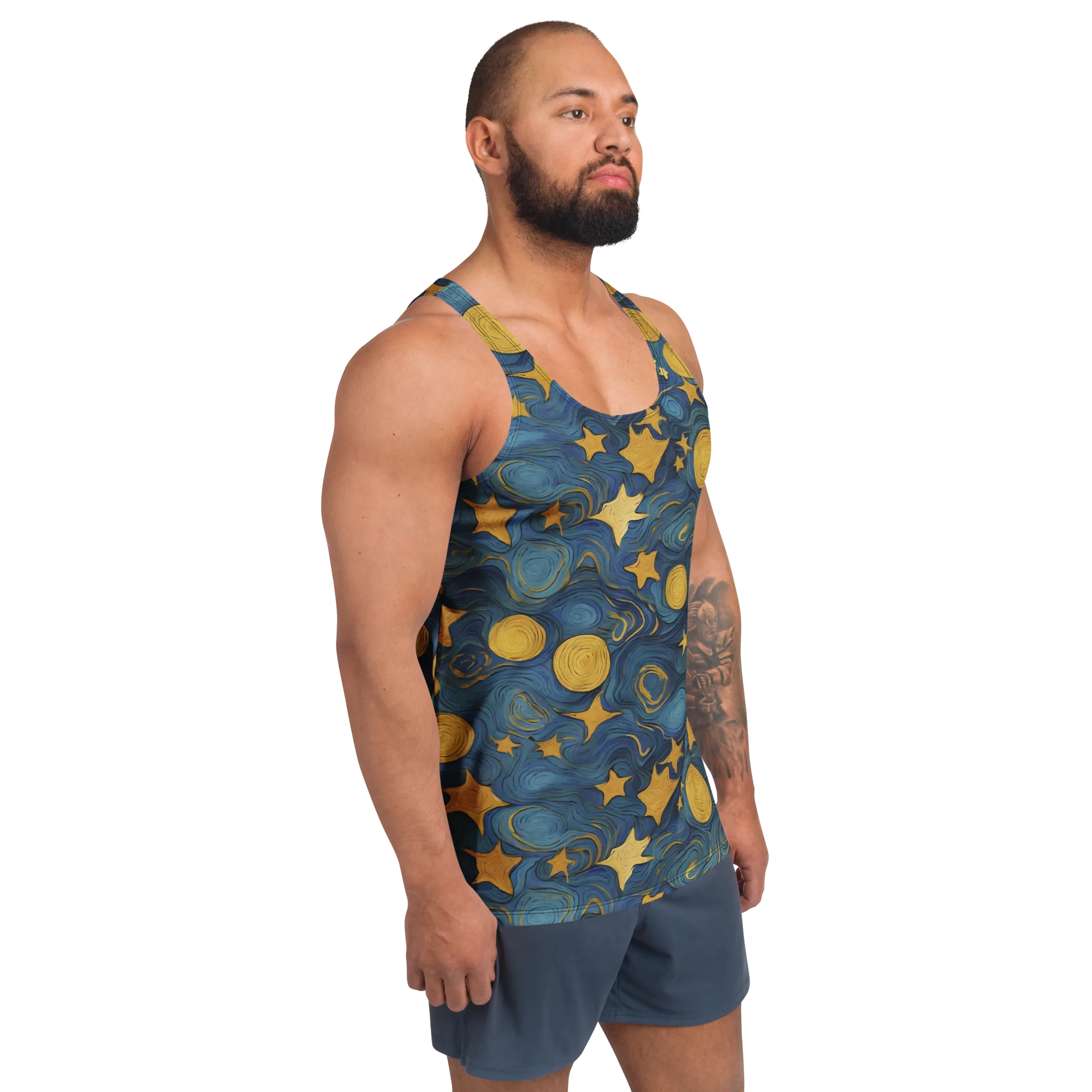 Gilded Galaxy on Men's Tank Top — Front print